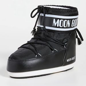 Moon Boots Icon Low Black Nylon Size 36/38 BRAND NEW & UNWORN